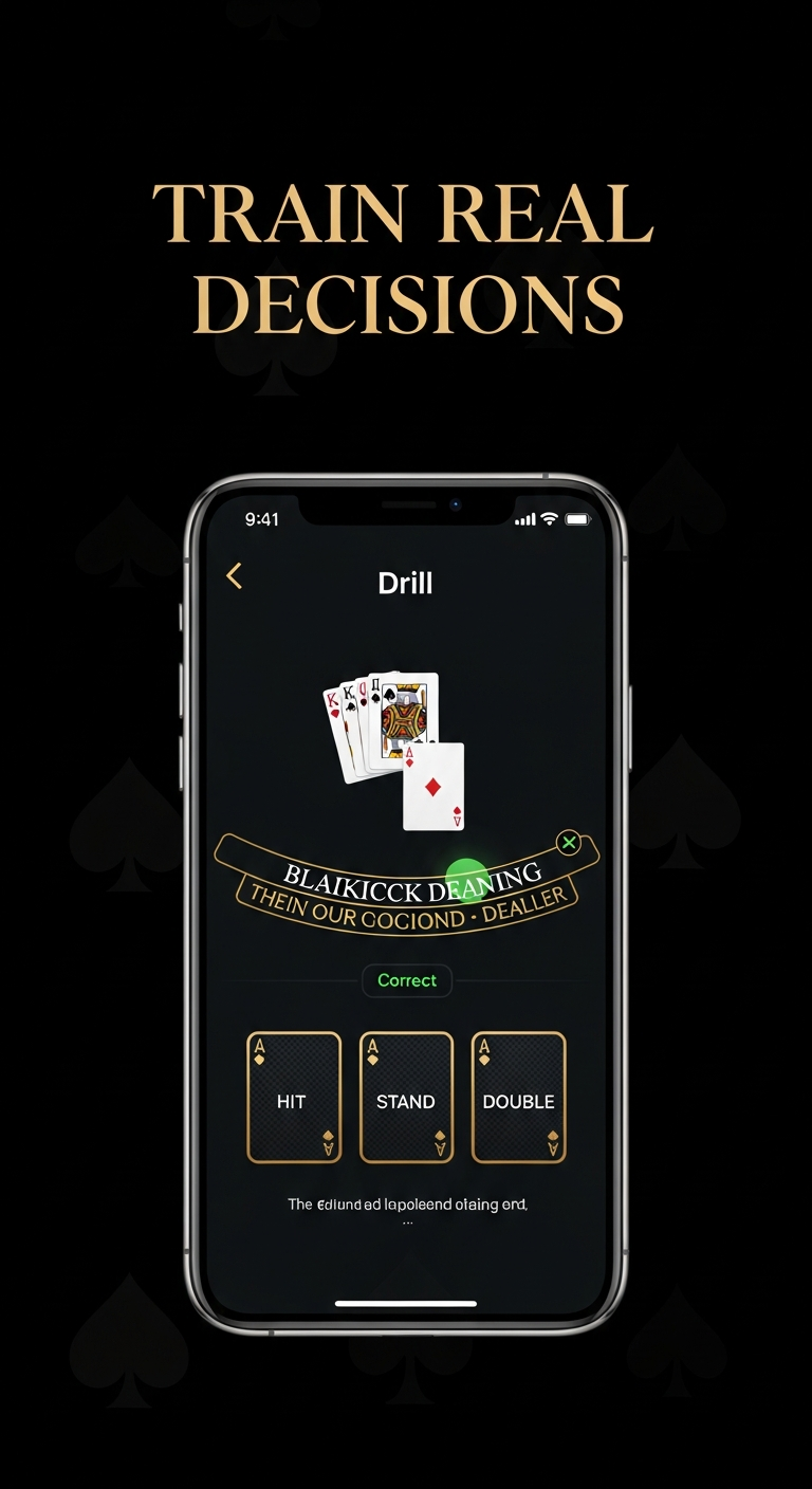 Train Real Blackjack Decisions - Drill Screen